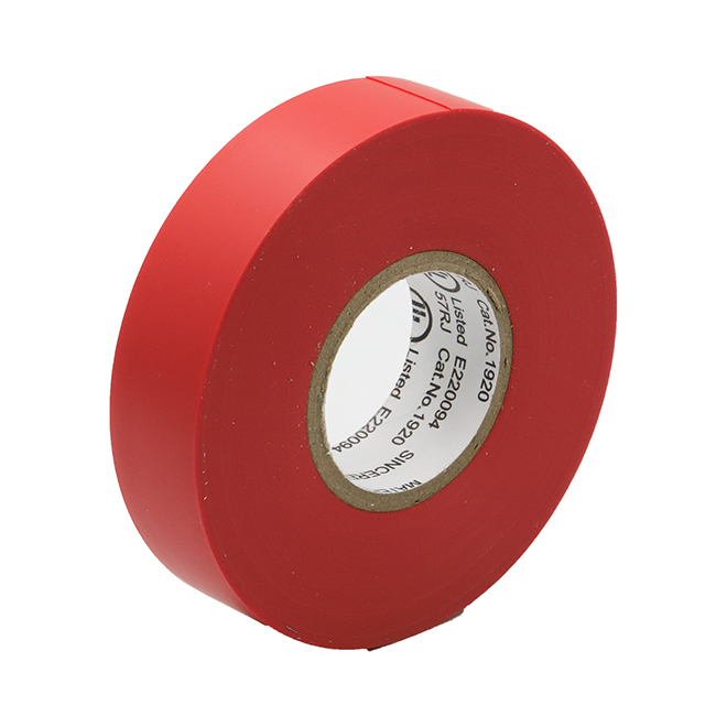 VALU+ Electrical Tape in Red PVC 18 mm x 20 m