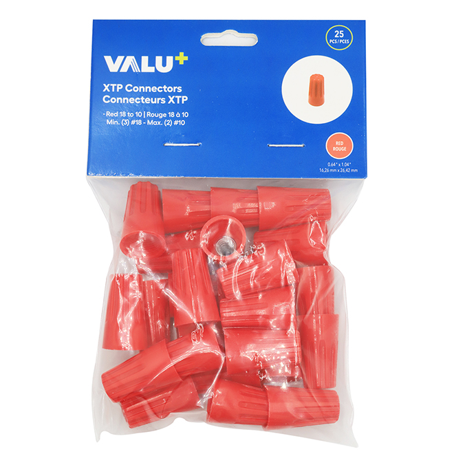 VALU+ XTP Wire Connectors Red - Pack of 25