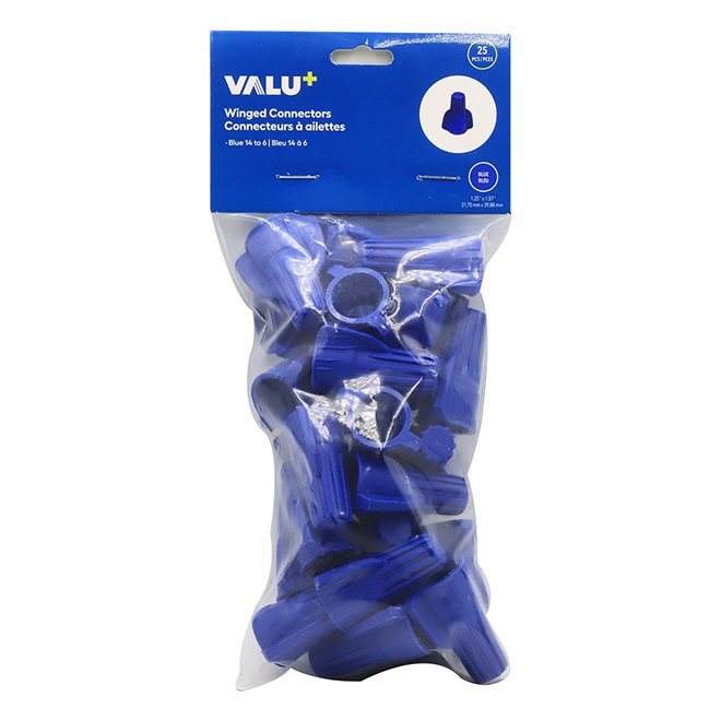 VALU+ Winged Connectors Blue - Pack of 25