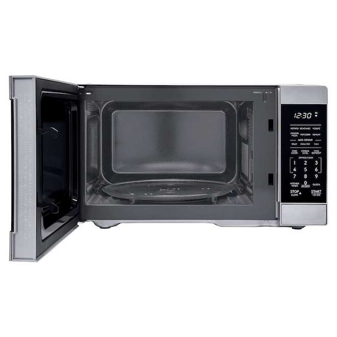SHARP Carousel Compact Countertop Microwave 18.6-in 0.9-cu.ft. - Stainless Steel