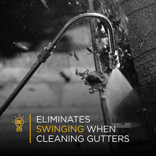BE Power Equipment Pressure Washer Gutter Cleaner Attachment with 1/4-in Quick Connect