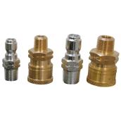 BE Power Equipment Pressure Washer Male Connector Fittings with Quick Connect - Steel