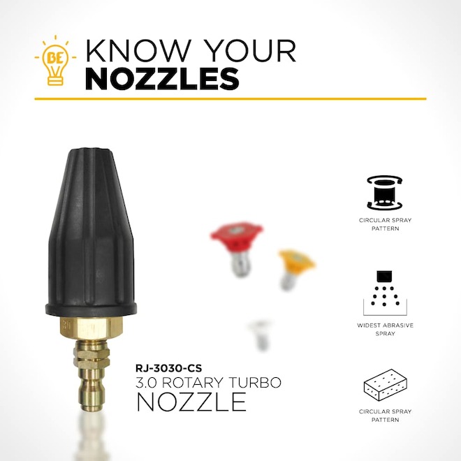 BE Power Equipment Pressure Washer Nozzle - Stainless Steel