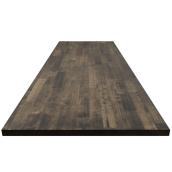 Aritz Surfaces 1.5-in x 25-in x 8-ft Straight Cut Rubberwood Kitchen Countertop - Mocha