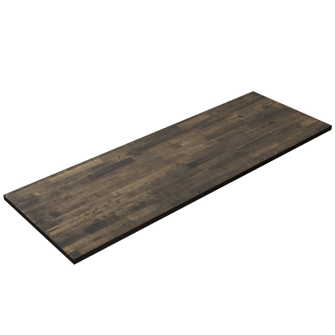 Aritz Surfaces 1.5-in x 25-in x 8-ft Straight Cut Rubberwood