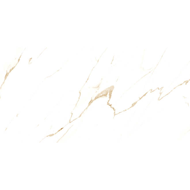 Carreaux de porcelaine polies Calacatta Exquisite Aritz Surfaces 24 x 48 po, boîte de 2