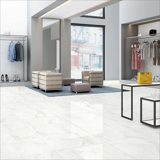 Aritz Surfaces EclipseTile in Porcelain for Wall and Floor 24 x 48-in - Onyx