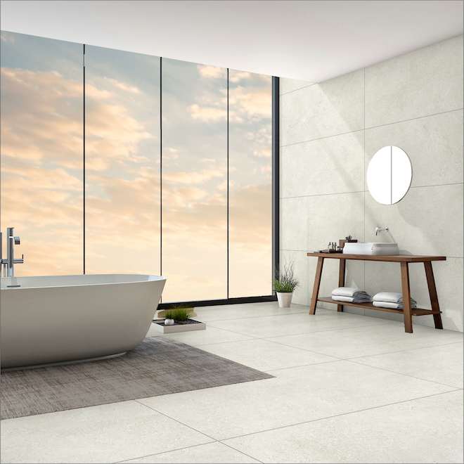 Aritz Surfaces Mirage Tile in Porcelain for Wall and Floor 24 x 48-in - Tuscane