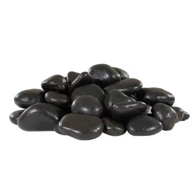 Aritz Surfaces Midnight Dream Polished Pebbles 1.5 to 3-in 30-lb - Black