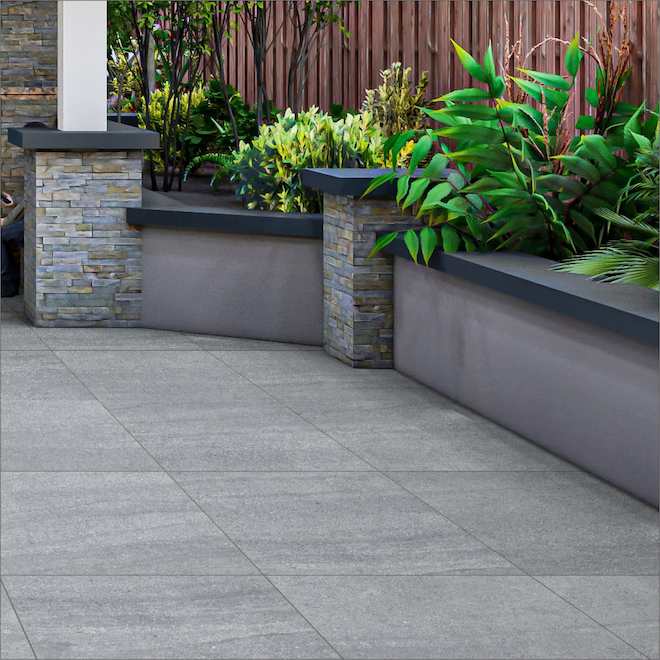 Aritz Surfaces Porcelain Tile for Outdoors 24 x 24-in - Molten Grey