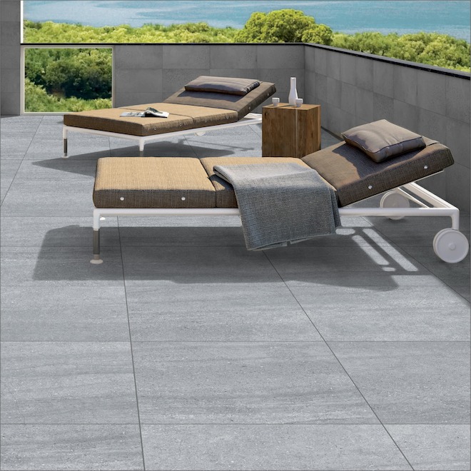 Aritz Surfaces Porcelain Tile for Outdoors 24 x 24-in - Molten Grey
