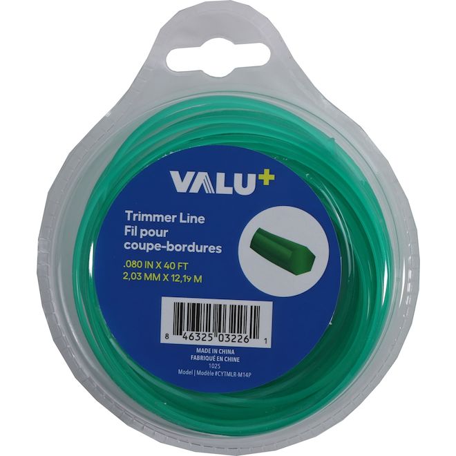 VALU+ 0.080-in x 40-ft Nylon Round Trimmer Line - Green