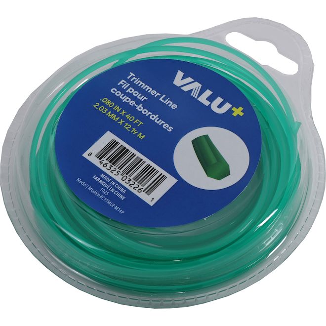VALU+ 0.080-in x 40-ft Nylon Round Trimmer Line - Green
