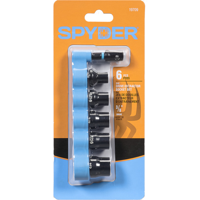 Spyder 5-Pack 3/8-in Steel Socket Extractor Kit