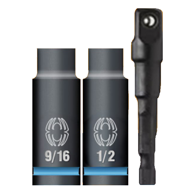 Spyder 3-Pack 3/8-in Deep Socket Set