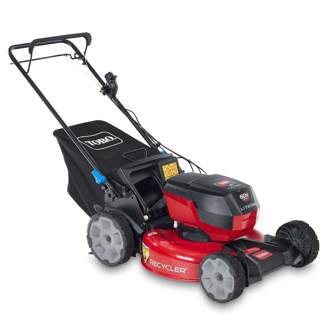 Toro Recycler 21-in 60-Volt Max Battery Cordless Self-Propelled Lawn Mower - Black/Red