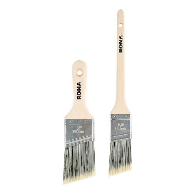 RONA 2-Pack Polyester Angular Paint Brush Set
