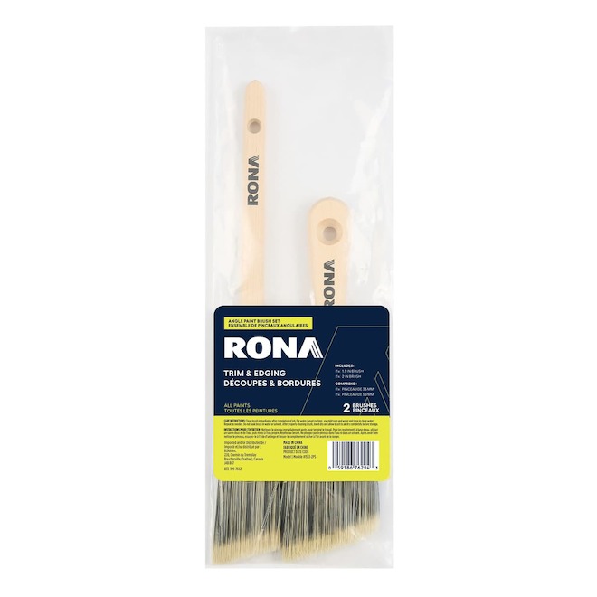 RONA 2-Pack Polyester Angular Paint Brush Set