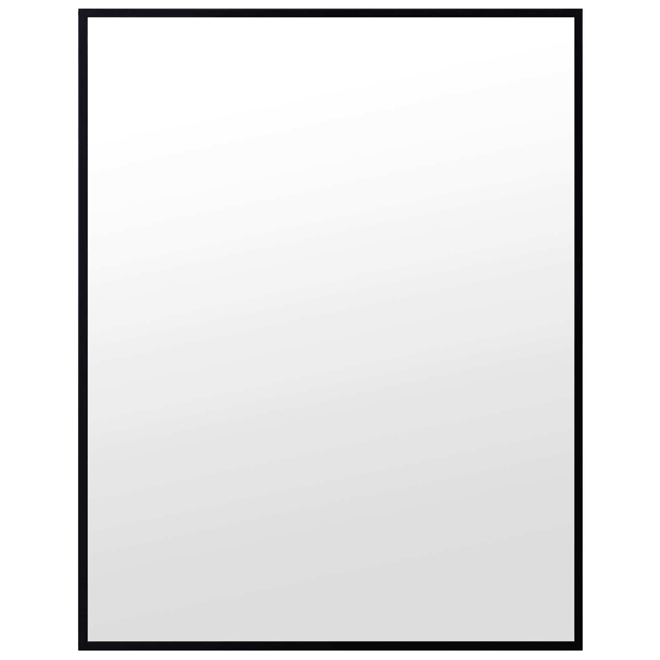 Landon & Co. Medecine Cabinet with 1 Rectangular Mirror Door 5.31 x 18 x 24-in - Black