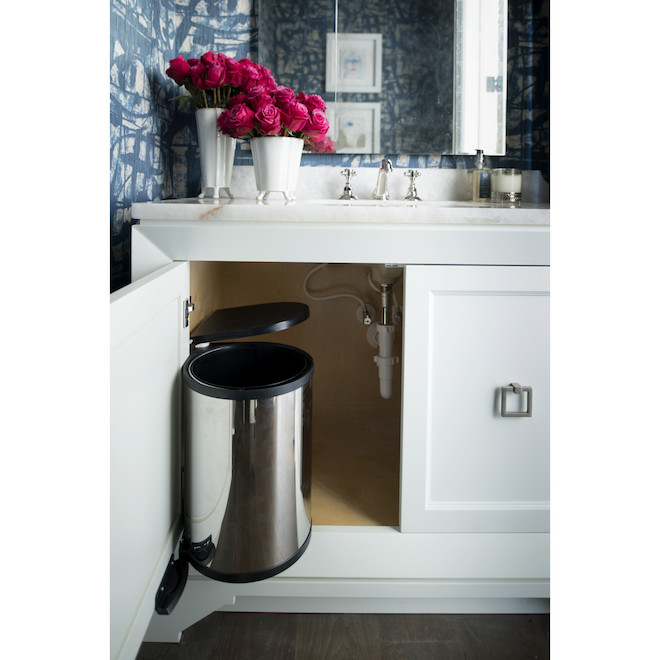 Rev-A-Shelf Pivot Waste Container in Stainless Steel - 15-L