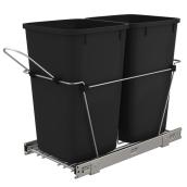 Rev-A-Shelf Black Waste Containers with Wire Bottom Sliding Tray - 25.5-L Each