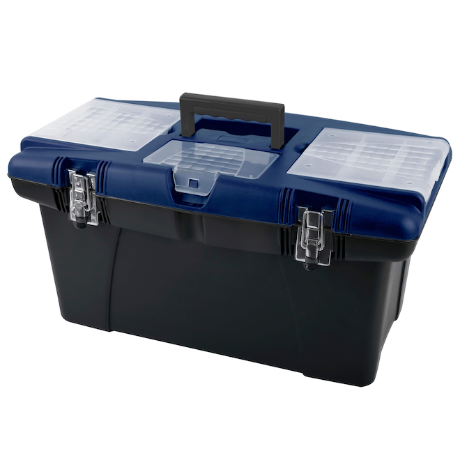 RONA Tool Box in Plastic with Compartments on Cover - 23-in