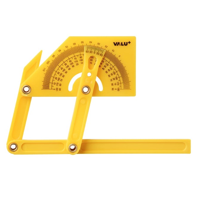 Protractor Yellow VALU+ Protractor 0 to 180-degrees - Yellow UH7025 | RONA