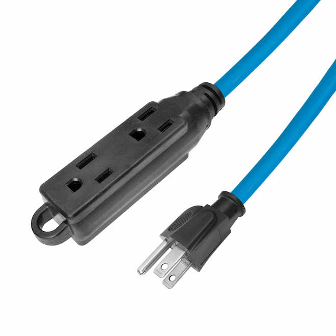 VALU+ Extension Cord 5-m with 3 Outlets for Block Heaters - Blue