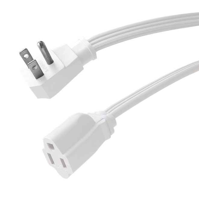 RONA Extension Cord 1-m with 1 Outlet for Home Appliances - White