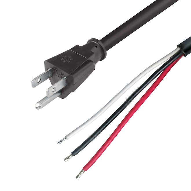 RONA Replacement Power Cord 9-ft with 3 Wires and 1 Plug - Black
