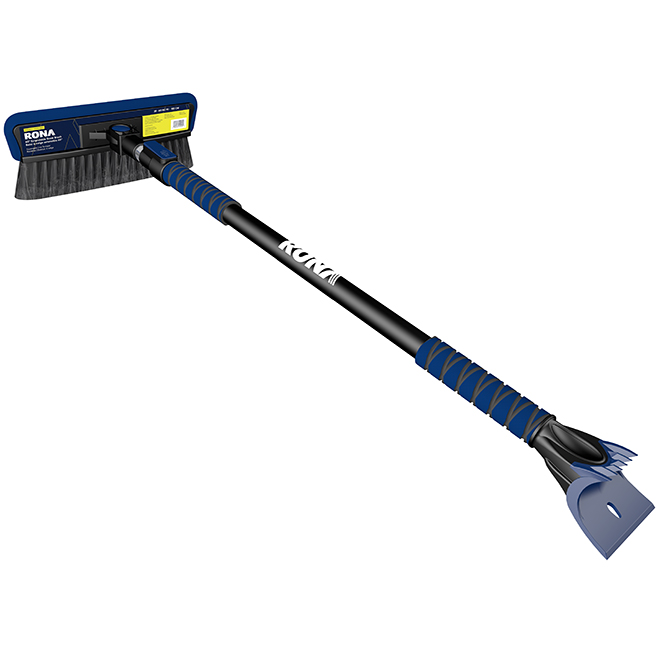 RONA Snow Brush with Extendable Aluminum Pole and Scraper - 40-60-in