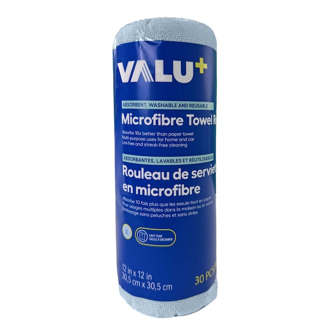 VALU+ Microfibre Towel 12 x 12-in - Pack of 30