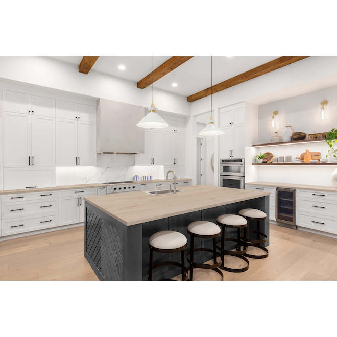 CFP Laminate Kitchen Countertop in Faux Oak Wood 8-ft x 25-in