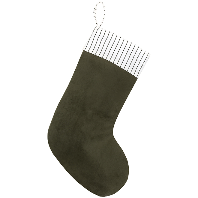 gry mattr Christmas Stocking in Velvet with Constrast Cuff - 14.4-in