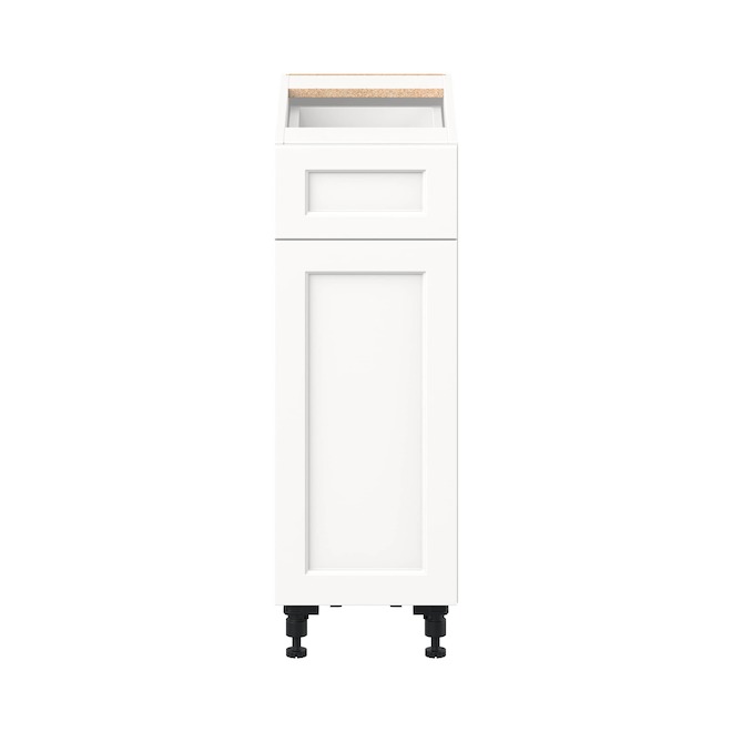 Landon & Co. Aurora Base Cabinet Shaker-Style 12-in W. with Door and Drawer - White