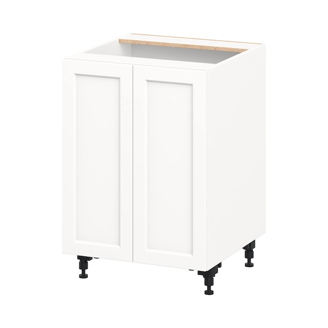 Landon & Co. Aurora Base Cabinet Shaker-Style 24-in W. with 2 Doors - White