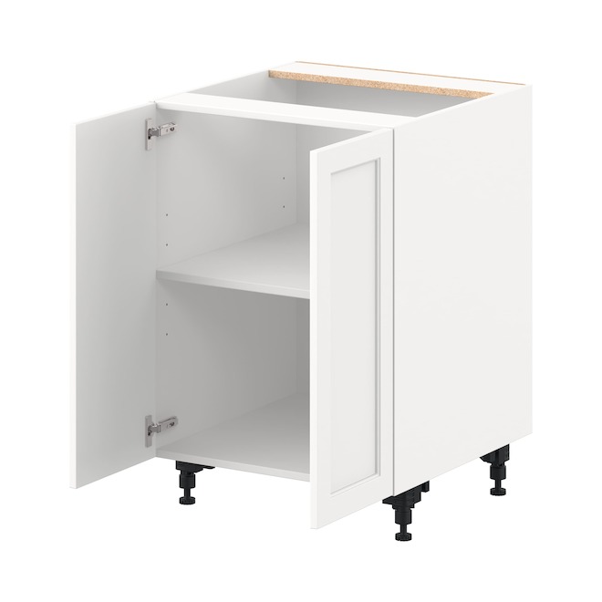 Landon & Co. Aurora Base Cabinet Shaker-Style 24-in W. with 2 Doors - White