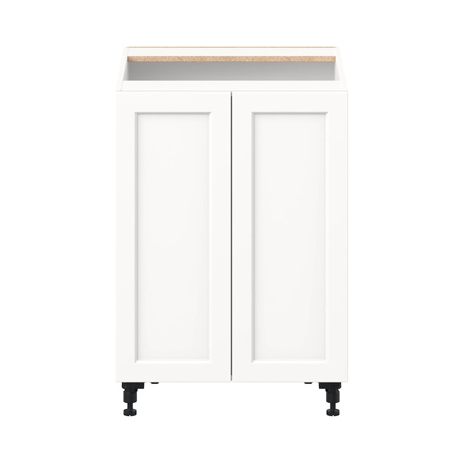 Landon & Co. Aurora Base Cabinet Shaker-Style 24-in W. with 2 Doors - White
