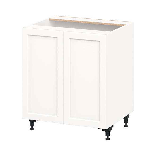 Landon & Co. Aurora Base Cabinet Shaker-Style 30-in W. with 2 Doors - White