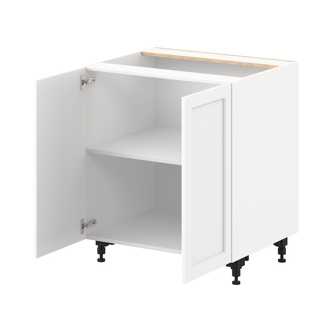 Landon & Co. Aurora Base Cabinet Shaker-Style 30-in W. with 2 Doors - White