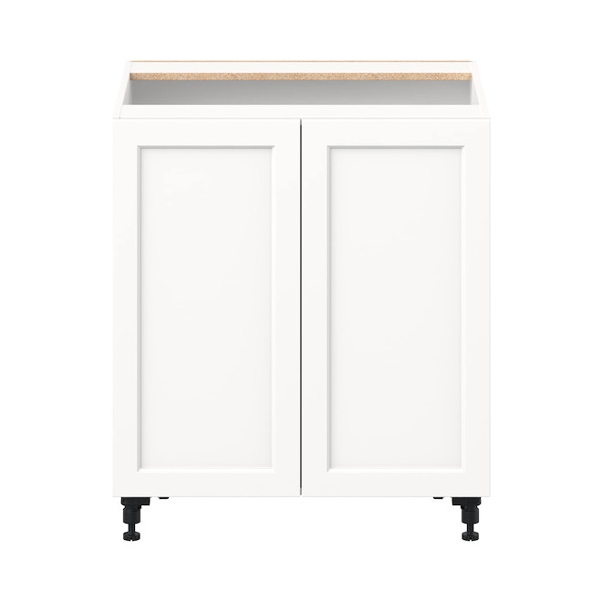 Landon & Co. Aurora Base Cabinet Shaker-Style 30-in W. with 2 Doors - White