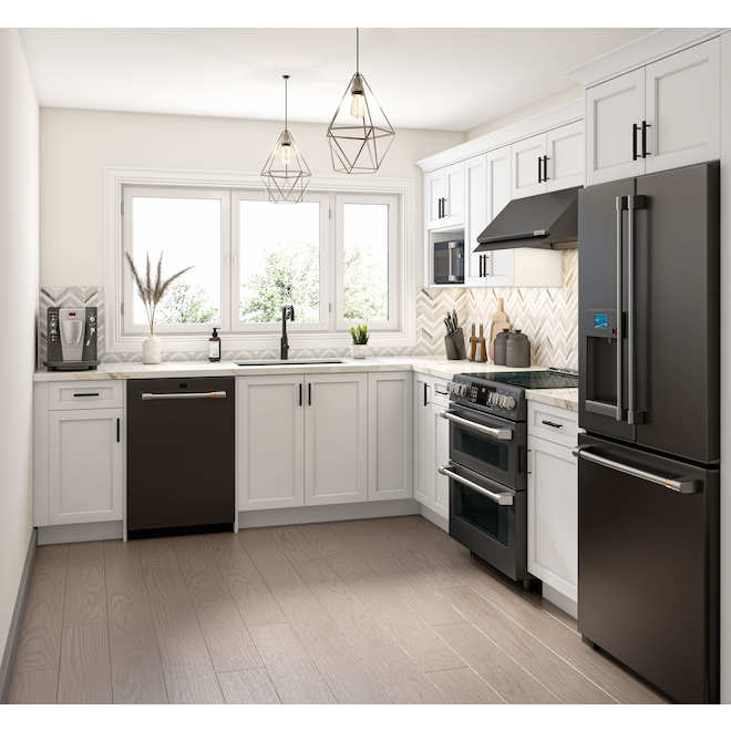 Landon & Co. Aurora Base Cabinet Shaker-Style 30-in W. with 2 Doors - White