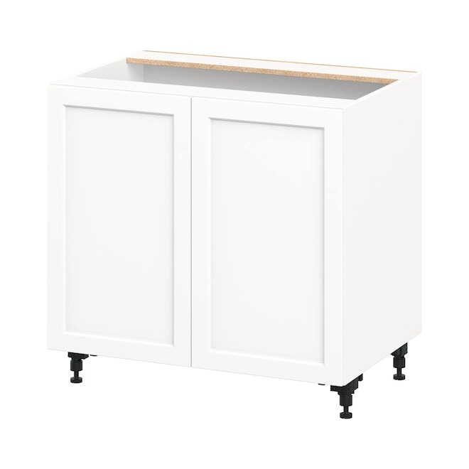 Landon & Co. Aurora Base Cabinet Shaker-Style 36-in W. with 2 Doors - White