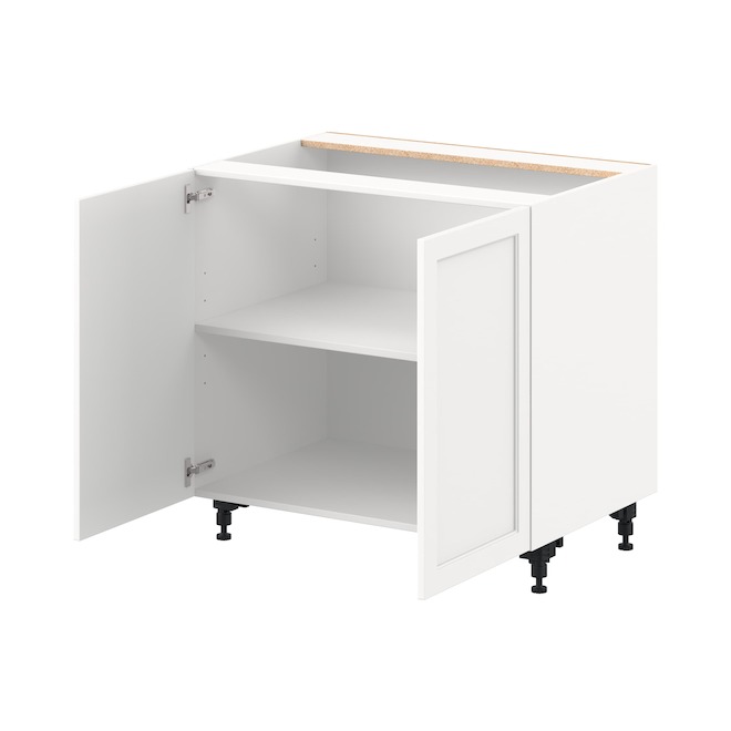 Landon & Co. Aurora Base Cabinet Shaker-Style 36-in W. with 2 Doors - White