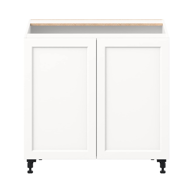 Landon & Co. Aurora Base Cabinet Shaker-Style 36-in W. with 2 Doors - White