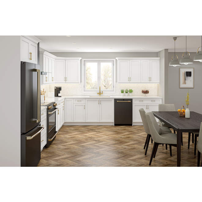 Landon & Co. Aurora Base Cabinet Shaker-Style 36-in W. with 2 Doors - White