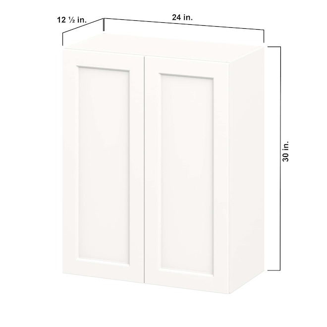 Landon & Co. Aurora Wall Cabinet Shaker-Style 24-in W. x 30-in H. - White