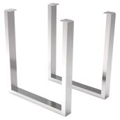 Set of 2 Table Legs - Stainless Steel