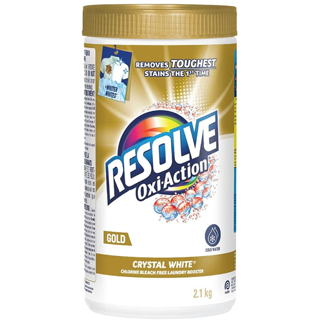 Resolve Oxi-Action Laundry Detergent GOLD in Powder Crystal White - 2.1-kg