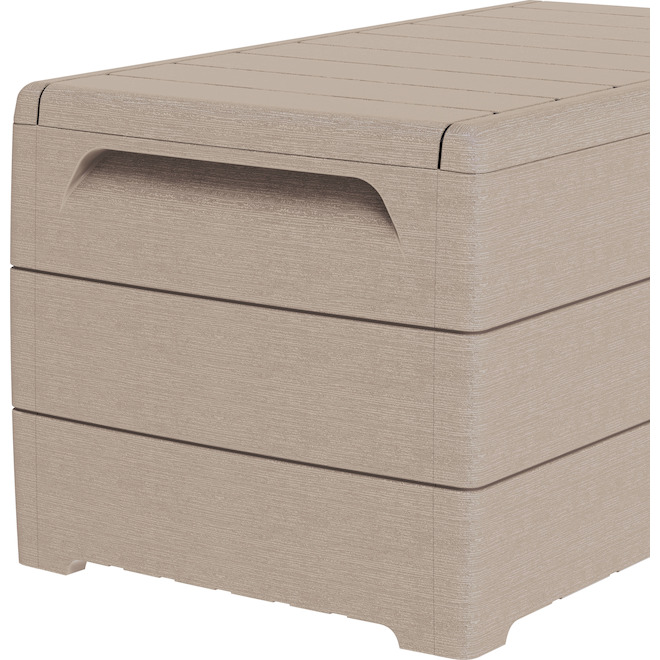 Landon & Co. CedarGrain Storage Deck Box in Plastic 110-gal - Taupe